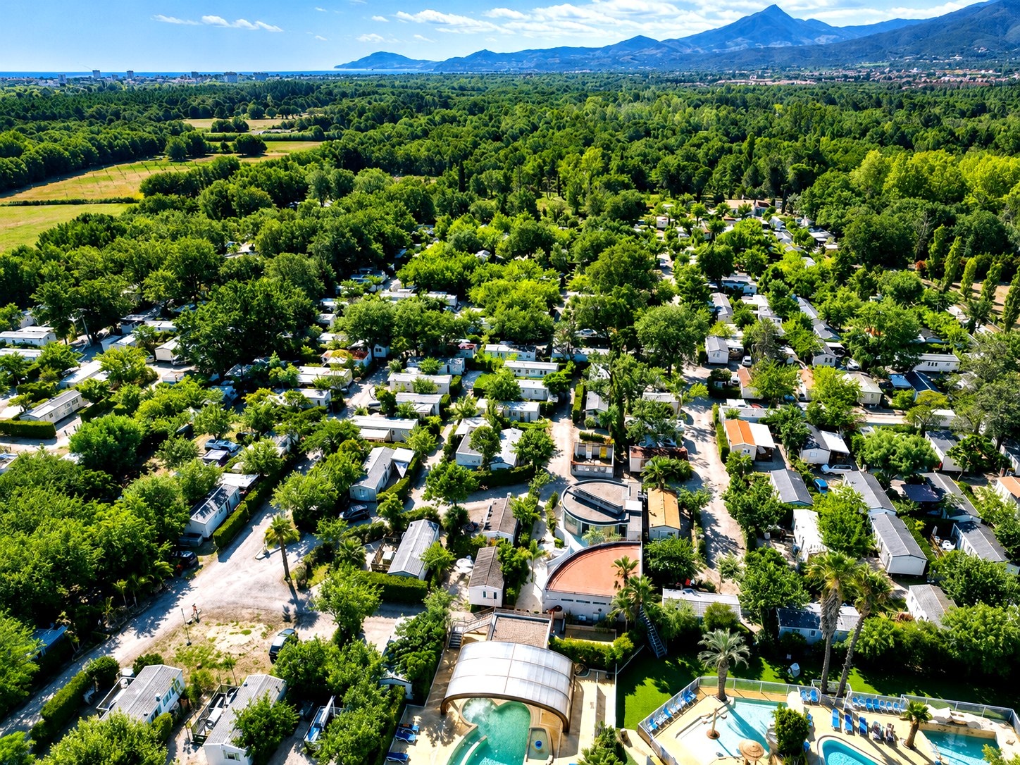 Aerial view of camping l'Étoile d'Or